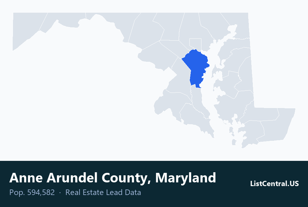 Anne Arundel County, MD real estate leads — ListCentral.US