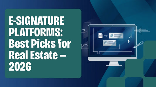 E-signature platforms — best picks for real estate 2026, illustration of document signing workflow on a computer screen