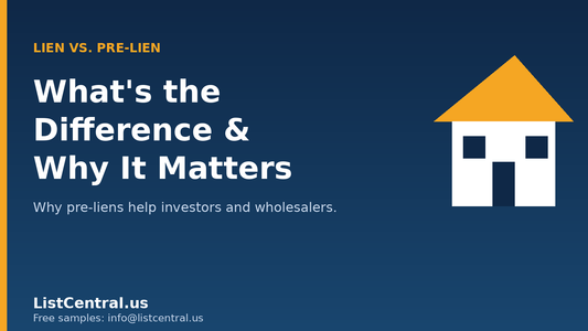 Lien vs. pre-lien: key differences and why pre-liens matter to real estate investors - ListCentral.us