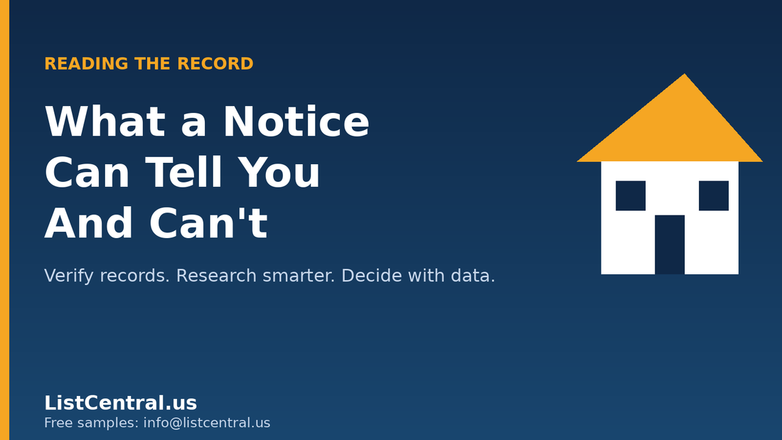 What a preliminary lien notice can and cannot tell you - ListCentral.us