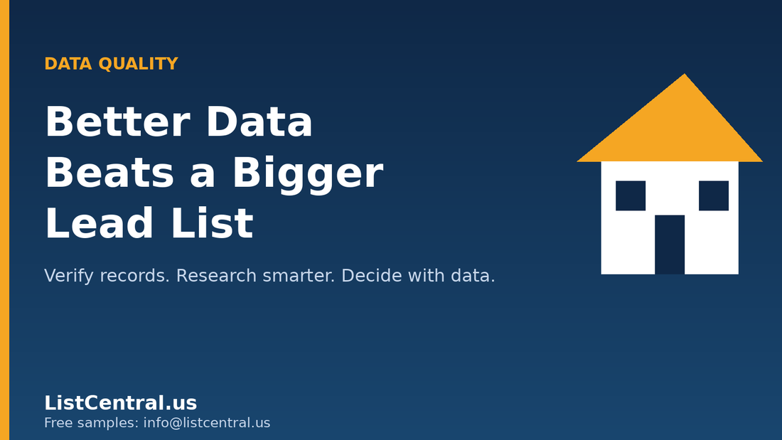 Why better property data matters more than a bigger lead list - ListCentral.us