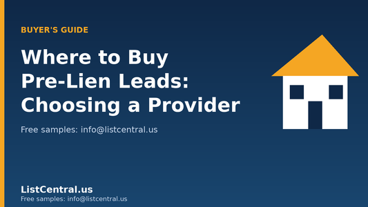 Where to buy pre-lien leads: choosing a provider - ListCentral.us