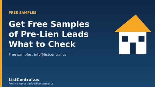 Get free samples of pre-lien leads and what to check - ListCentral.us
