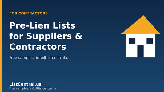 Pre-lien lists for contractors and suppliers - ListCentral.us