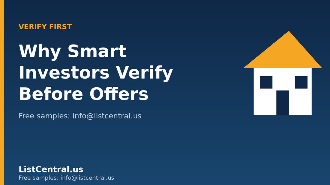 Why smart investors verify property records before making an offer - ListCentral.us