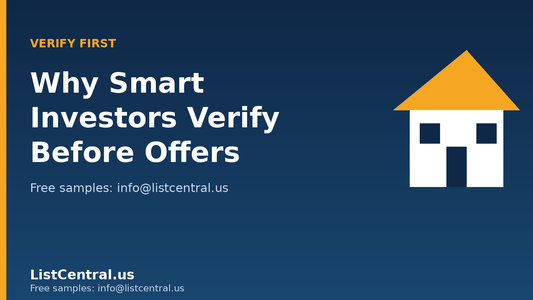 Why smart investors verify property records before making an offer - ListCentral.us