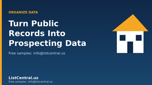 Turn public records into organized prospecting data - ListCentral.us