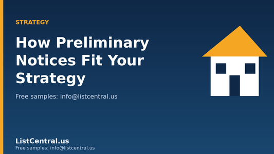 How preliminary lien notices fit an investor's strategy - ListCentral.us
