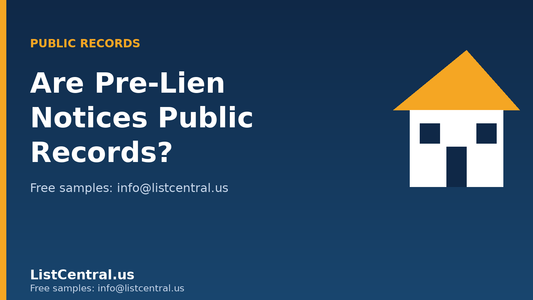Are pre-lien notices public records - ListCentral.us