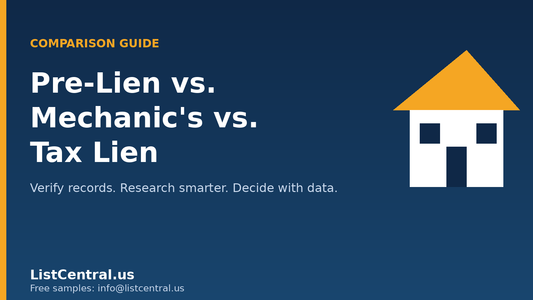 Pre-lien vs mechanic's lien vs tax lien comparison - ListCentral.us