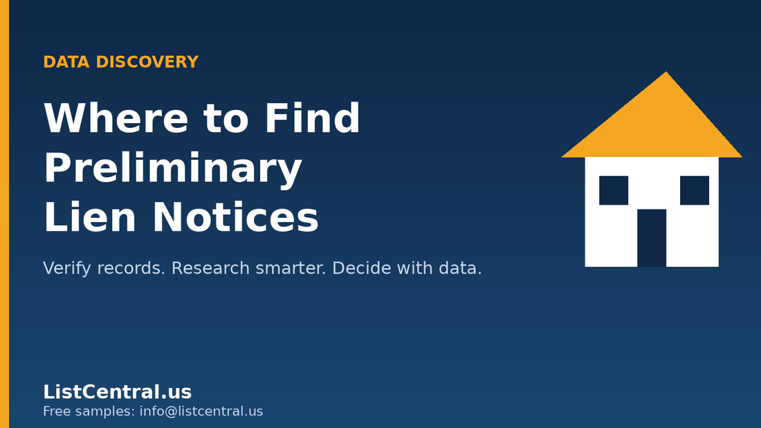 Where to find preliminary lien notices and related property records - ListCentral.us