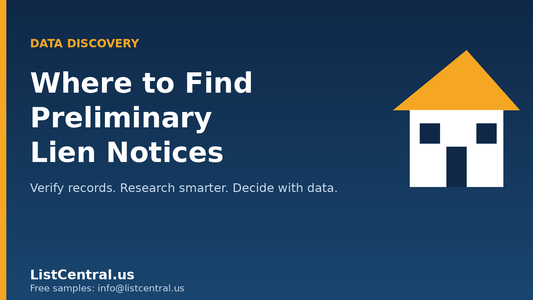 Where to find preliminary lien notices and related property records - ListCentral.us