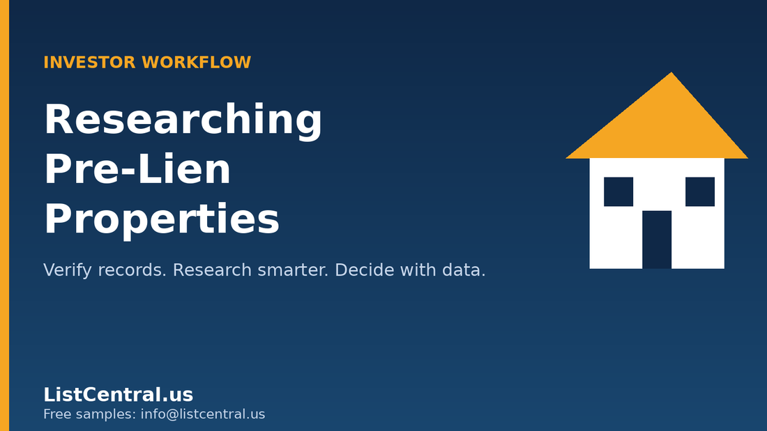 How investors research properties associated with pre-lien notices - ListCentral.us