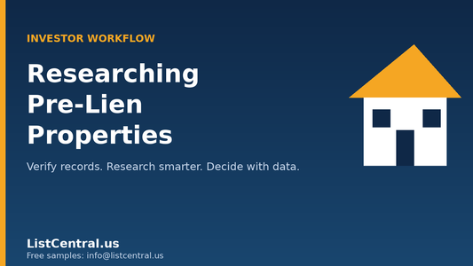 How investors research properties associated with pre-lien notices - ListCentral.us