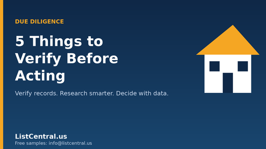 Five things to verify before acting on a pre-lien lead - ListCentral.us