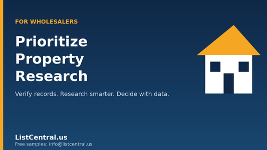 How wholesalers can use property data to prioritize research - ListCentral.us