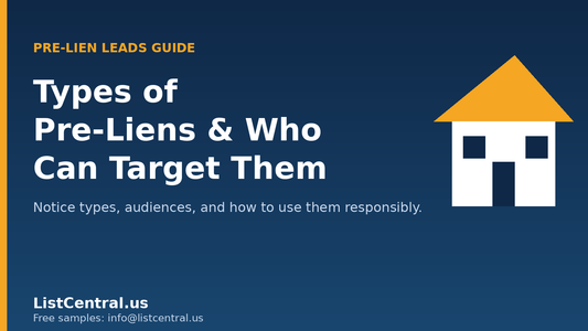Types of pre-liens and who can target pre-lien lead lists - ListCentral.us