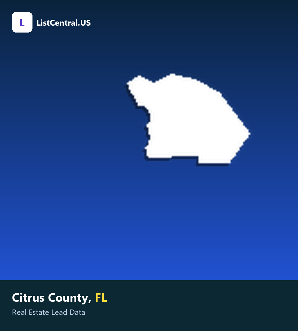 Citrus County, FL real estate leads — ListCentral.US