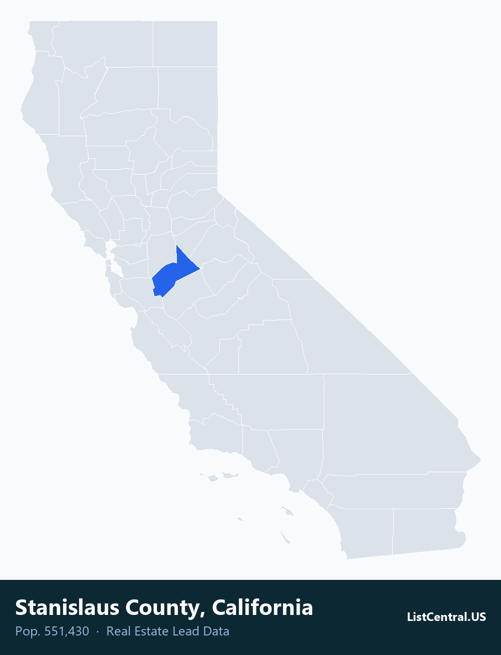 Stanislaus County, CA real estate leads — ListCentral.US